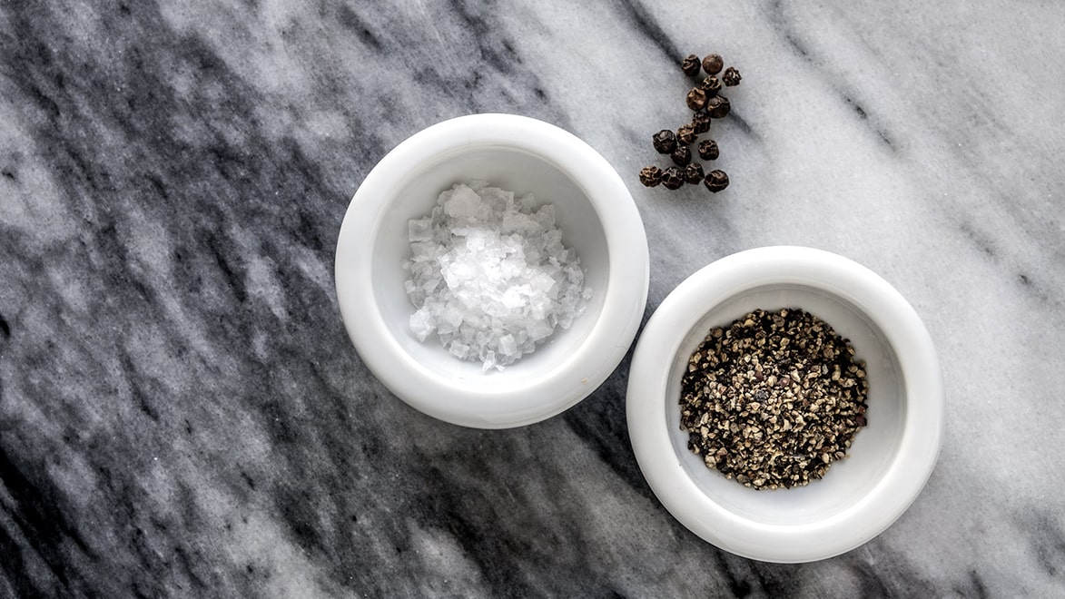 Salt And Pepper In Small Cups